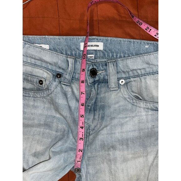 True Religion Ricky Blue Light Wash Slim Fit Straight Leg Men's Jeans Plus Size - Picture 8 of 11